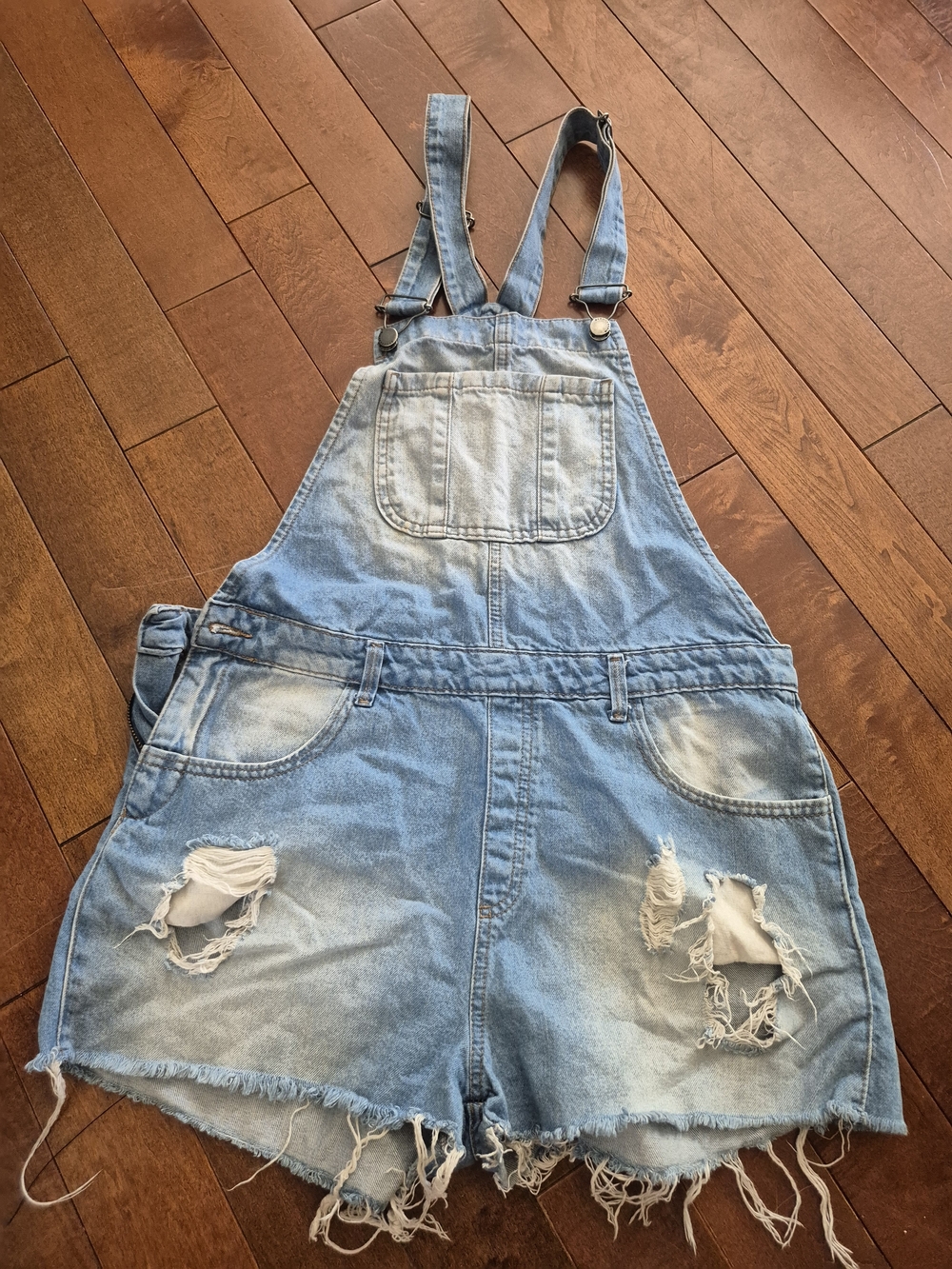 Marisa Jeans Women’s Light Blue Denim Short Overalls Size 44 Brazil = L - Picture 5 of 5